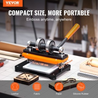 Μηχανή Κοπής Δέρματος VEVOR, Χειροκίνητη Κοπτική Μηχανή με Ανάγλυφη...