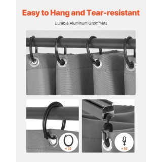 Αδιάβροχες Κουρτίνες γα Κιόσκι 2830 x 3400 x 2035 mm Γκρι SMLTCL12F...