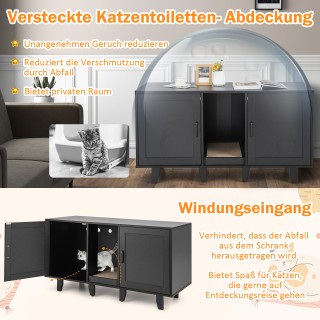 Costway Ντουλάπα Γάτας για Λεβοθήκη με Ξύσιμο & 2 Πόρτες & Είσοδο 1... Costway Ντουλάπα Γάτας για Λεβοθήκη με Ξύσιμο & 2 Πόρτες & Είσοδο 1...