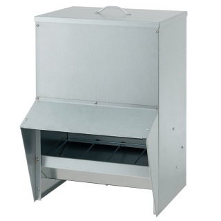 Costway  Αυτόματη ταΐστρα πουλερικών τοίχου με καπάκι, γαλβανισμένη...