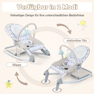 Costway 2-σε-1 Κάθισμα Κούνιας και Ρηλάξ για Μωρά BC10230GR Costway 2-σε-1 Κάθισμα Κούνιας και Ρηλάξ για Μωρά BC10230GR