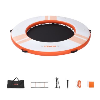 VEVOR Φουσκωτή Πλωτή Πλατφόρμα 2,44μ με Αντιολισθητική Επιφάνεια, Τ...