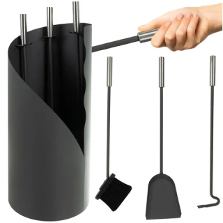 Kaminer 4-in-1 Kaminbesteck-Set Schwarz 25970 Kaminer 4-in-1 Kaminbesteck-Set Schwarz 25970