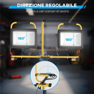 HOMCOM Προβολείς LED Εργασίας 6500K με Αποσπώμενο Τρίποδο, από Αλο... HOMCOM Προβολείς LED Εργασίας 6500K με Αποσπώμενο Τρίποδο, από Αλο...