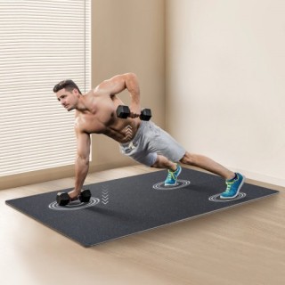 VEVOR  Πλακάκια Γυμναστηρίου 0.56 με Καουτσούκ & Αφρό EVA Μαύρο & Μ...