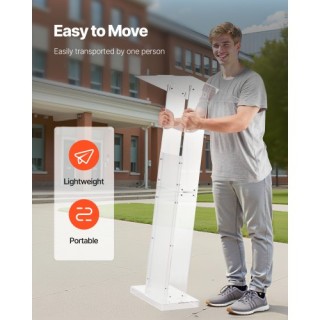 VEVOR Φορητό Αναλόγιο 50 ιντσών από Ακρυλικό με Ευρύχωρη Επιφάνεια ... VEVOR Φορητό Αναλόγιο 50 ιντσών από Ακρυλικό με Ευρύχωρη Επιφάνεια ...