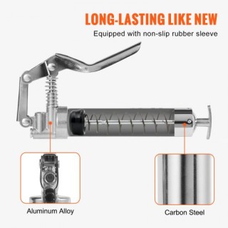 VEVOR Πιστόλι Γράσου 3500 PSI, 120 CC, με Εύκαμπτο Σωλήνα 30 cm και...