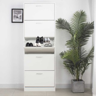 BAKAJI  Παπουτσοθήκη 5 Πόρτες Ράφια Διπλού Βάθους σε Ξύλο 59x22x169...