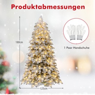 Costway Χριστουγεννιάτικο Δέντρο 180 εκ. με 260 LED Φώτα και 616 Κλ...