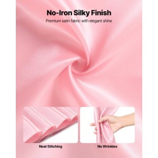 VEVOR Ροζ Χρυσές Σατέν Κορδέλες Καρέκλας, 100PCS, 275x17cm YTZSDMGJ...