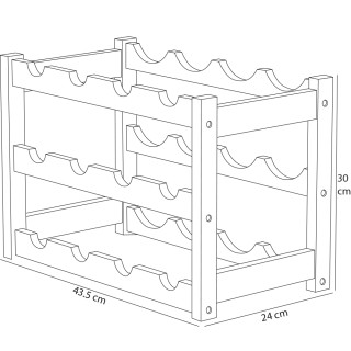BAKAJI Ξύλινη Κάβα Κρασιών από Μπαμπού Καρυδιάς με 12 Θέσεις Μπαρ ... BAKAJI Ξύλινη Κάβα Κρασιών από Μπαμπού Καρυδιάς με 12 Θέσεις Μπαρ ...