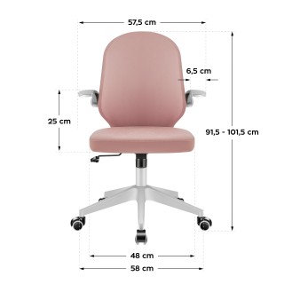 MarkAdler Παιδική Περιστρεφόμενη Καρέκλα Junior 4.0 Ροζ 5903796017830