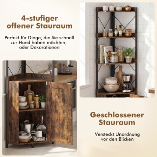 Costway Επιτοίχιο Ράφι με Αποθηκευτικό Χώρο, 5 Επίπεδα, Ρουστίκ Καφ... Costway Επιτοίχιο Ράφι με Αποθηκευτικό Χώρο, 5 Επίπεδα, Ρουστίκ Καφ...