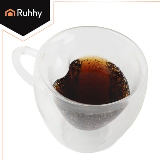 Ruhhy Θερμική κούπα 240ml με διπλά τοιχώματα και σχήμα καρδιάς 26906