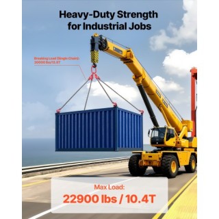 VEVOR Αλυσίδα Ανύψωσης 10mm x 3m, 4-Πόδια με Αναρτήσεις G80, 10.4 Τ... VEVOR Αλυσίδα Ανύψωσης 10mm x 3m, 4-Πόδια με Αναρτήσεις G80, 10.4 Τ...