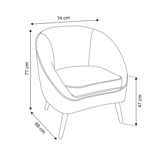 Galileo Σιβύλλα Πολυθρόνα Καθιστικού σε Ανοιχτό Γκρι με Βελούδινη Υ... Galileo Σιβύλλα Πολυθρόνα Καθιστικού σε Ανοιχτό Γκρι με Βελούδινη Υ...