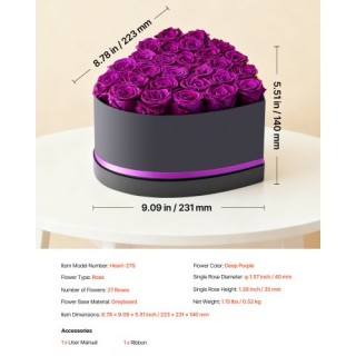 VEVOR Αιώνια Τριαντάφυλλα - 27 Διατηρημένα Ρόδα σε Καρδιά, Δώρο Γεν... VEVOR Αιώνια Τριαντάφυλλα - 27 Διατηρημένα Ρόδα σε Καρδιά, Δώρο Γεν...