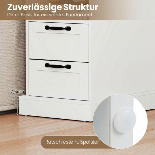 Costway Λευκό κομοδίνο με σταθμό φόρτισης, στενό βοηθητικό τραπέζι ... Costway Λευκό κομοδίνο με σταθμό φόρτισης, στενό βοηθητικό τραπέζι ...