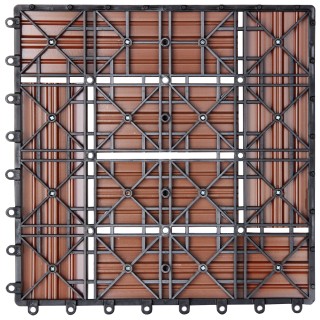 BAKAJI Σετ 11 Πλακάκια Δαπέδου WPC με Κούμπωμα για Εξωτερικό Χώρο ... BAKAJI Σετ 11 Πλακάκια Δαπέδου WPC με Κούμπωμα για Εξωτερικό Χώρο ...