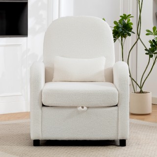 HOMCOM Μοντέρνα Πολυθρόνα με Κρυφό Χώρο Αποθήκευσης και Μαξιλάρι, Ε...