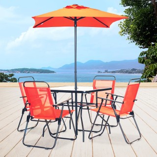 Shally Dogan Σετ Τραπεζαρίας 6 Τεμαχίων για Κήπο Αίθριο με Ομπρέλα... Shally Dogan Σετ Τραπεζαρίας 6 Τεμαχίων για Κήπο Αίθριο με Ομπρέλα...