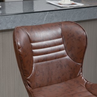 HOMCOM  Σετ 2 Σκαμπό Μπαρ από Συνθετικό Δέρμα με Ρυθμιζόμενο Ύψος, ...