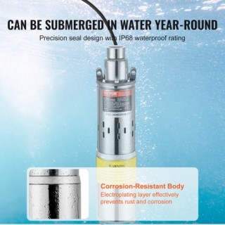 Ηλιακή Αντλία Νερού VEVOR 48V DC 369W Υποβρύχια για Πηγάδι TYNSB37... Ηλιακή Αντλία Νερού VEVOR 48V DC 369W Υποβρύχια για Πηγάδι TYNSB37...