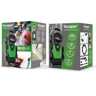 Kooper Πλυστικό μηχάνημα με κρύο νερό 8L/λεπτό 1800W μαύρο και πράσ...