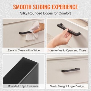 Σετ 10 Λαβών Ντουλαπιών VEVOR, 76mm Μαύρες Ματ Ανοξείδωτες Λαβές Κο... Σετ 10 Λαβών Ντουλαπιών VEVOR, 76mm Μαύρες Ματ Ανοξείδωτες Λαβές Κο...
