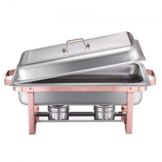 VEVOR 8 Qt 2 Pack Rectangle Chafing Dish Set ZFXBXGSTGK2JJ8OR8V0