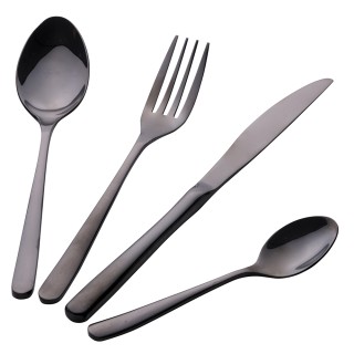 Galileo Σετ 24 μαχαιροπήρουνα από ανοξείδωτο ατσάλι 180 με μαύρο γυ...