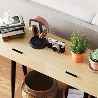 HOMCOM  Κονσόλα Εισόδου σε Σκανδιναβικό Στυλ με 2 Συρτάρια από Ξύλο...