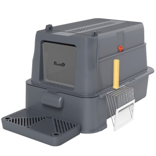 PawHut Κλειστή Λεκάνη Γάτας 80L με Αποσπώμενο Δίσκο, από ABS και Αν...