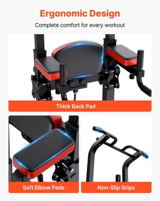 VEVOR Πολυόργανο Γυμναστικής με Ρυθμιζόμενο Ύψος έως 150kg DGNZHXYT... VEVOR Πολυόργανο Γυμναστικής με Ρυθμιζόμενο Ύψος έως 150kg DGNZHXYT...