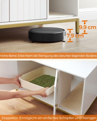 FEANDREA Πολυλειτουργικός Κρυψώνας Λεκάνης Απορριμμάτων για Γάτες 8...