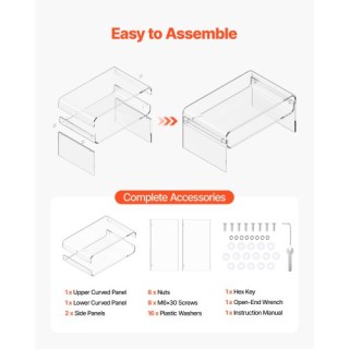 VEVOR Διαφανές Ακρυλικό Τραπεζάκι Καφέ με Διπλή Αποθήκευση, 50 x 80... VEVOR Διαφανές Ακρυλικό Τραπεζάκι Καφέ με Διπλή Αποθήκευση, 50 x 80...