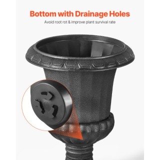 VEVOR Μαύρες Πλαστικές Ζαρντινιέρες 25 x 42 εκ. με Διακοσμητική Βάσ... VEVOR Μαύρες Πλαστικές Ζαρντινιέρες 25 x 42 εκ. με Διακοσμητική Βάσ...