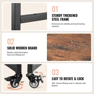 VEVOR  Τραπέζι Θερμομεταφοράς με Σταθμό Φόρτισης 3 Επιπέδων Κινητό ...