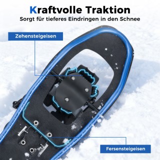 Costway Μπλε Χιονοπέδιλα με Υποστήριξη Αναρρίχησης για Βάρος έως 90...