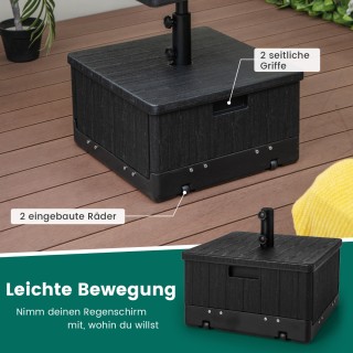 Costway Βάση Ομπρέλας με Τραπέζι, Ρόδες & Λαβή NP11093 Costway Βάση Ομπρέλας με Τραπέζι, Ρόδες & Λαβή NP11093