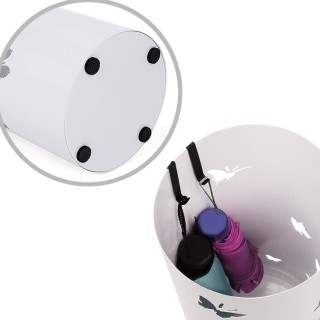 BAKAJI Στρογγυλή βάση ομπρελοθήκης από λευκό σίδερο με δίσκο συλλο... BAKAJI Στρογγυλή βάση ομπρελοθήκης από λευκό σίδερο με δίσκο συλλο...