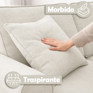 Shally Dogan Διθέσιος Καναπές-Κρεβάτι Μπεζ με Εργονομικό Μαξιλάρι M...