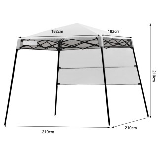 Costway Φορητό Λευκό Παβιγιόν Κήπου 181x181x210εκ με Τσάντα OP70298WH