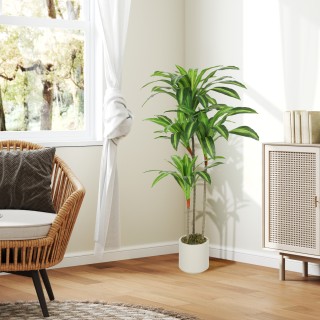 HOMCOM Τεχνητό Φυτό Δράκαινα Πράσινη σε PEVA και Ξύλο με Δοχείο Γλά... HOMCOM Τεχνητό Φυτό Δράκαινα Πράσινη σε PEVA και Ξύλο με Δοχείο Γλά...