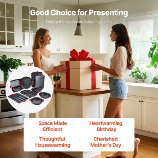 VEVOR Σετ Ταψιών Ψησίματος 10 Τεμαχίων Αντικολλητικό από Ανθρακούχο...