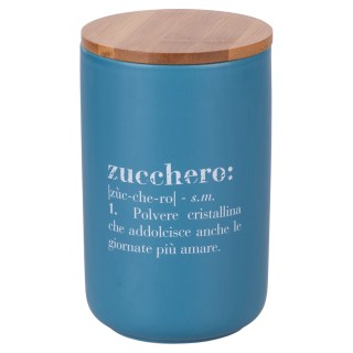 Villa DEste  Βάζο ζάχαρης 1000 ml από κεραμικό με καπάκι από μπαμπο...