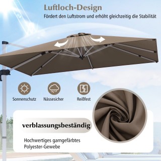 Costway  Περιστρεφόμενη Ομπρέλα Κήπου 3μ με Ανθεκτικό Πολυεστερικό ...