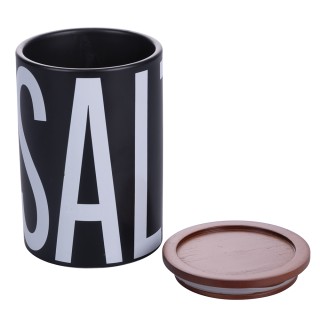 Villa DEste  Κεραμικό βάζο αλατιού 750 ml με καπάκι από μπαμπού Big...