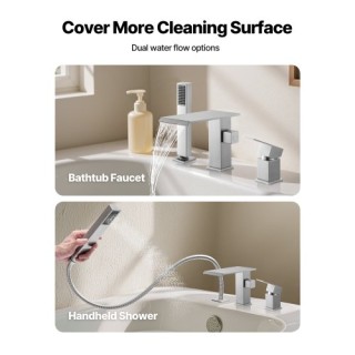 VEVOR Ρωμαϊκή Μπανιέρα Βρύση, 3 Θέσεις Καταρράκτη Βρύση, Πλατιά Ρωμ... VEVOR Ρωμαϊκή Μπανιέρα Βρύση, 3 Θέσεις Καταρράκτη Βρύση, Πλατιά Ρωμ...