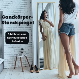 Costway Υψηλής Ανάλυσης Ολόσωμος Καθρέφτης με Ανθεκτικό Πλαίσιο Αλ... Costway Υψηλής Ανάλυσης Ολόσωμος Καθρέφτης με Ανθεκτικό Πλαίσιο Αλ...